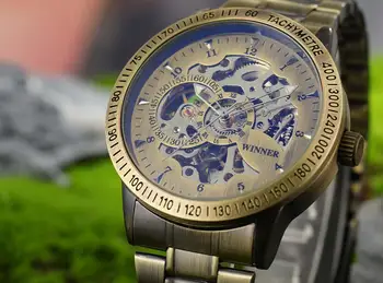 ZMAGOVALEC watch Retro zelena modni več vrst majhen digitalni izbiranje jekla pasu za moške ročne mehanske jekla watch zapestje gledati