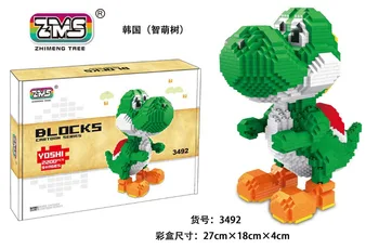 ZMS Mini Blokov, Risanka Mini Dinozaver Model Anime Kralj zidarske Opeke Izobraževalne Igrače Brinquedos za Otroke Darilo Božično 3492
