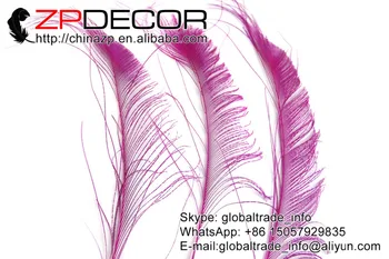 ZPDECOR 50pcs/veliko 30-40 cm(12-16inch) Ročno Izberite Premium Kakovosti, Hot Pink Debelo Pav Meči Cut Perje Za Prodajo