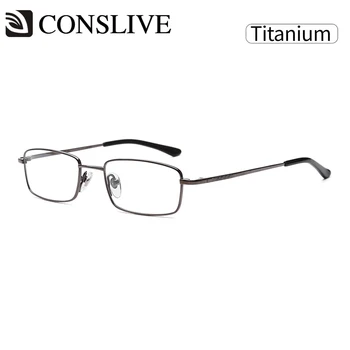 Čistega Titana Očal Okvir Moških Optični Kratkovidnost Recept Očala Okvir z Objektivi, Človek Majhen T8377