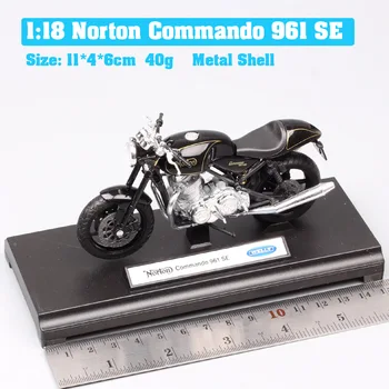 1:18 merilu welly majhne retro norton Commando 961 SE Cafe Racer športni motocikel diecast igrače, modele vozil kolo hobi darilo avtomobilov