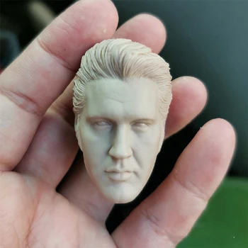 1/6 Elvis Presley Moški Unpainted Prazno Glavo Skulptura Modeli za 12
