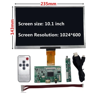 10.1 palčni, 1024*600 HDMI Zaslon LCD Zaslon z Avdio Voznika Odbor Monitor za Raspberry Pi Banana/Orange Pi Mini računalnik