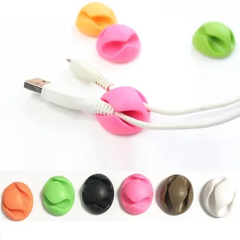 10Pcs Kabel USB Organizator Kabelska Objemka Žice Navijalec Slušalke Slušalke Držalo za Kabel Silikonski Posnetek Telefonsko Linijo za Upravljanje Namizja