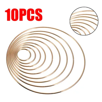 10pcs/set Zlato Dreamcatcher Obroči Obroče Nastavite Macrame Obrti Hoop DIY Ročno Hoop Dreamcatcher Materiala Dodatki