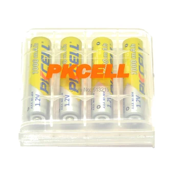 12PCS PKCELL AAA Baterije 1,2 V 1000MAH NIMH Baterije AAA 3A Baterije za ponovno Polnjenje in 3Pcs nosilca za Baterijo polje/držalo za AAA/AA