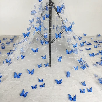 1Y 2020 Nove Vroče prodaje 11 barv 3d metulj vezenje očesa tkanine, čipke Mehko DIY tančico krilo modne tkanine X0615