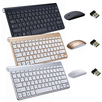2.4 G Brezžična Tipkovnica za Mac, Tablični PC Pisarniški Material multimedijskim Mouse Combo Set za Prenosnik TV Box Win 7 8 10