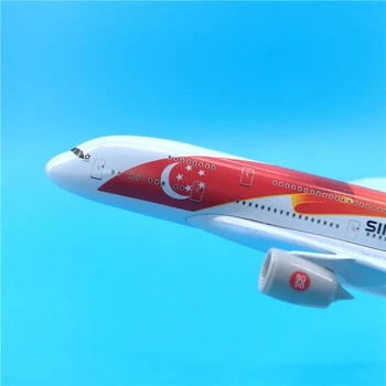 20 cm Airbus A380 Zraka Singapore Airlines 50. Obletnico Kovinski Diecast Letalo Modela Letala Letalo Zbirateljske Dekoracijo