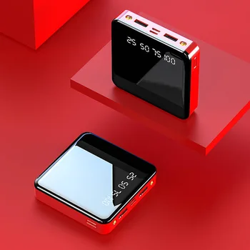 20000mAH Mini Ogledalo Moči Banke Dvojni Izhod Hitro Polnjenje Zunanje Baterije Powerbank Za iPhone, Samsung Xiaomi Poverbank