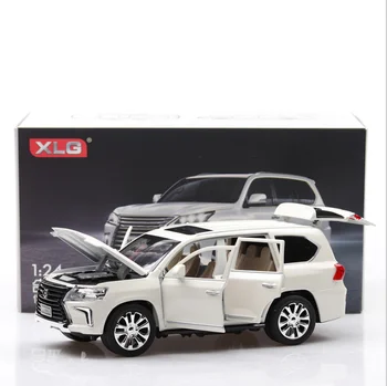 2020 novo 1:24 lexus LX570 zlitine potegnite nazaj modela avtomobila diecast kovinskih igrač vozila z zvokom, svetlobo, 6 odprta vrata za otroke darilo