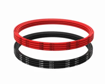 22 Merilnik Električne Žice Črna In Rdeča Fleksibilno Silikonsko Žice, Pocinkane Bakrene Žice, spojke s hitro