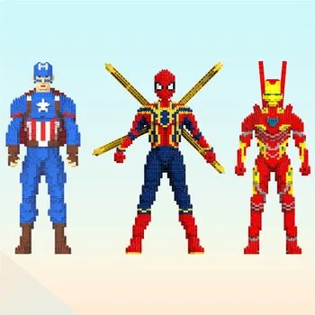 2648pcs Avengers Gradnik Super Junak Spider Diamond Mikro Bloki Captain America Opeke Slika Igrače Za Otroke