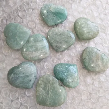 2pcs naravnih Amazonite kamna za kristalno srce meditacija zdravilni kamen mineralnih surovin kamen za poliranje zbirka