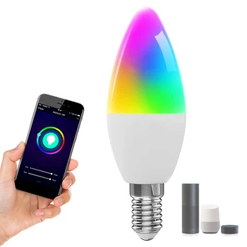 2Pcs WiFi Smart LED Luči Alexa Glasovni Nadzor RGBCW Tabela Žarnica E14 namizne Svetilke Vmesnik TUYA Smart Življenje