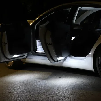 2pcs Za Tesla Model 3 X S-2018 dodatno Opremo za Avto LED Vrata Luči Trunk Boot Footwell Svetilke, Škatle za Rokavice Lučka Osvetlitev