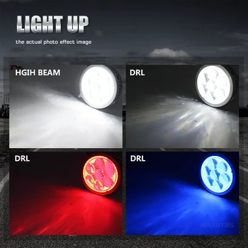 2x Single High Beam Objektiv Modul Avto LED Projektor Luči Dnevnih Luči Hudič Oči DRL H4 H7 LED Luči Objektiv Q45 Slog