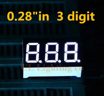 3 Bit 0.28 palčni Digitalni Cev LED Belo Svetlobo 7 Segment Zaslona skupno anodo 22.6*10*6.1 mm Nixie cev