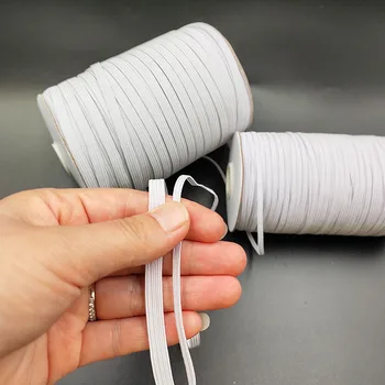 3 mm/6 mm elastik za DIY Šivanje Elastična Vrvica Vrv Belo Elastično gumico Elastična Masko DIY Oblačila Dodatki