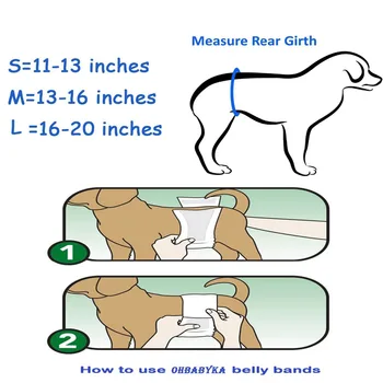 3 Pack Ohbabyka Pes Plenice Stroj Pes Krpo Pleničke za Moški Pes Normalnih Fizioloških Sanitarne Nepremočljiva Pet Perilo Hlače