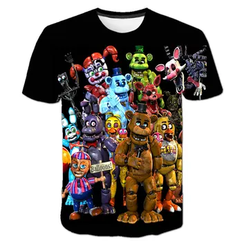 3D Pet Noči na Freddy T-Majice Visoke Kakovosti Otroci t shirt Fantje/Dekleta Oblačila otroška Majica s kratkimi rokavi Kpop FNAT Risank anime Tees