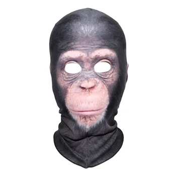 3D Živali Opica Balaclava Orangutan Šimpanz Divji Smešno Toplotna Volne Runo Pozimi Masko Toplejše Poln Obraz Halloween Party