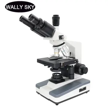 40X-1600X Trinocular Mikroskopom LED Lab Spojina Mikroskopom kateri je daljnogled Biološki Mikroskopi z Dve-Plast Mehanski Stopnji
