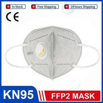 5-100 kozarcev Reuseable KN95 Masko Varnost Respirator Usta Maske Z Dihanjem Ventil Dustproof Zaščitna Mascarillas FPP2 Kn95Mask