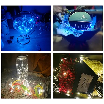 50 LED 100 LED Pravljice Luči na Prostem Pravljice Garland USB Power Bakrene Žice Lučke Za Božično zabavo, Poroko 9 Barve