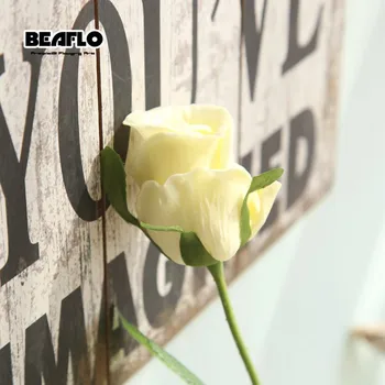 5pc Umetne Rože PU Sveže Rose Ponaredek Cvetlični Z Živo Listov za Dom Poročno Dekoracijo Stranka Vrt Urad Dekor 48 cm B1013