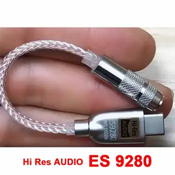 600Ω ES9280C Pro Tip-C Do 3,5 Ojačevalcem za Slušalke brez Izgub Hi-fi Dekodiranje DAC AMP Skladu DSD 256 Audio Audio Adapter Za Android