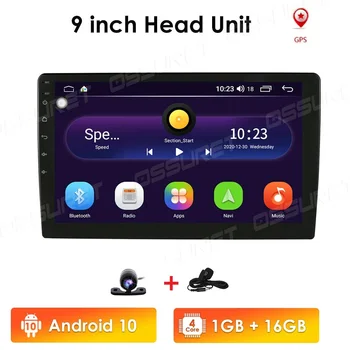 9 inch Android 10 2 Din avtoradio, 1 gb RAM 16GB ROM Multimedijski Predvajalnik Univerzalni Auto Stereo Gps Navigacija Bluetooth Video Predvajalnik