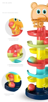 ABS Kup Stolp, Puzzle Baby Vozni Žogo Bell Igrače Otroci Ropota Obroč 0-24months Baby Otrok Novorojenček Izobraževalne in Učenje Darilo 2020