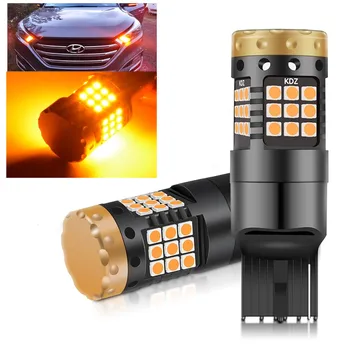 Amber 1156 BAU15S Anti-Hyper Flash High Power 1850lm 7440 T20 LED Canbus Brez Napake Vključite Opozorilne Luči Za Lada Kalina Granta Vesta