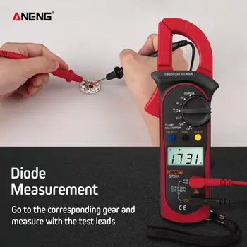 ANENG ST201 1999 Šteje Digitalni Objemka Meter Multimeter DC/AC Napetost Ampermeter Odpornost kapacitivnost Diode Tester Podatkov Držite