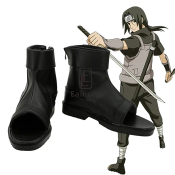 Anime Naruto Uchiha Itachi ANBU Cosplay Čevlji Črni Proviriti Toe Čevlji narejena po Meri