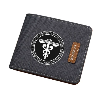 Anime Psycho-Pass denarnice Moški ženske kratke tiskanje Bifold denarnice najstnikov kovanec Kartico torbici platno denarnice