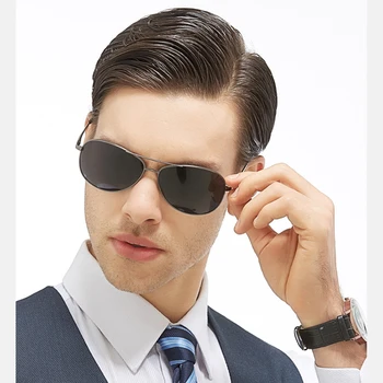 AORON Moških Polarizirana sončna Očala Retro Klasična Pilotni Očala blagovne Znamke Goggoles Prosti čas UV400 Zaščito Kovinski Okvir Oculos de sol