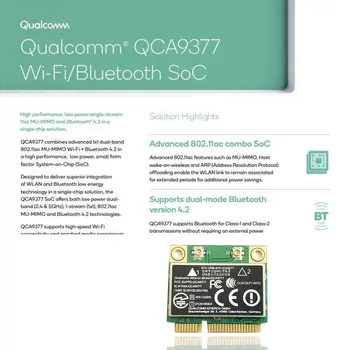 Atheros Qca9377 Mini Pci-e Dual Band Ac Bluetooth 4.2 Brezžične Omrežne Kartice Mini Pci-e Signala Stabilnosti
