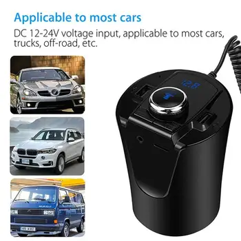 Avto Bluetooth, FM Modulator MP3 Predvajalnik za prostoročno telefoniranje, Komplet za Pokal Slog Vtičnico Cigaretnega Vžigalnika Splitter Avto Polnilec