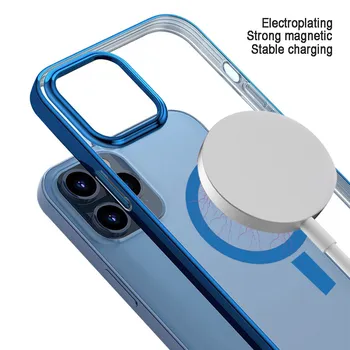 Barvita Težko PC Nazaj Kritje Za iPhone 12 Max Pro Mini Magsafe Primeru Podpirajo Brezžično Polnjenje Spusti Varstvo Vrečko Fundas Coque