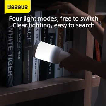 Baseus Avto Sili Svetlobe USB Pripomočke Magentic Svetilka za Domačo Kamp Svetilka Auto USB Avto Noč SOS Svetlobe Štirih Načinov Svetlobe