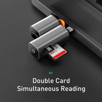 Baseus Kartic Tipa C, USB 3.0, da SD TF Micro SD Adapter za Prenosni RAČUNALNIK Pribor OTG Cardreader Telefon, Mini SD Card Reader
