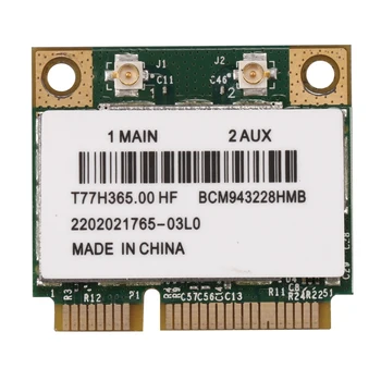 BCM943228HMB 2.4 G/5Ghz Dual Band za Kartico WIFI 300Mbps Bluetooth 4.0 Half MINI pci-e Card Prenosni Brezžični Wlan Kartico