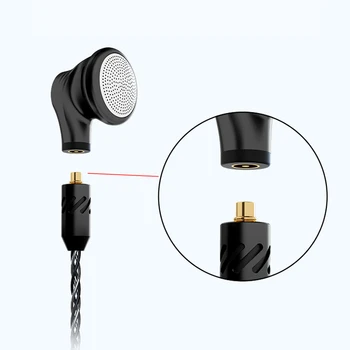 BGVP DX5 Ravno Glavo Plug Earburd Kovinski Slušalke Stereo Glasbe Mmcx Slušalke Visoke Kakovosti DIY Slušalke