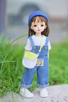 BJD Lutka obleko, ki je primerna za 1-6 velikost jeans obleka lutka dodatki