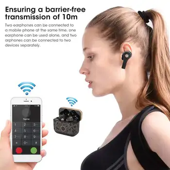 Bluetooth 5.0 Brezžične Slušalke TWS TS100 Elektroniko Športne Slušalke 9D HIFI Stereo šumov Vodotesne Slušalke