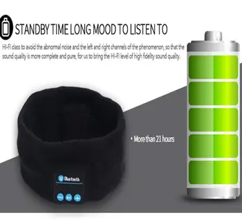 Bluetooth Glasbe Glavo Sweatband Pokrivala Pas z Vgrajeno v Bluetooth Brezžični Zvočnik in Slušalke za Fitnes Vadbo, ki Teče