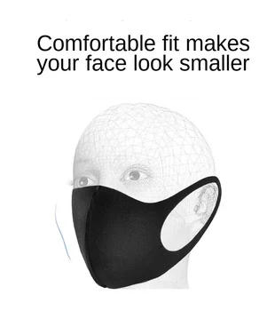 Bombažno Krpo 10 Kos Stroj Usta Maska Črna PM25 Filtrom Respirator za Prah Dokaz 3D Fashion Maske za enkratno uporabo FPP2 Odraslih PM 2.5