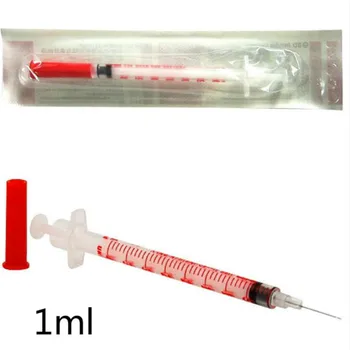 Brezplačna dostava 100 kozarcev/200pcs 1ml za Enkratno uporabo Plastičnih Tekoče Razpršilnik Injekcijske Igle, za vbrizgavanje insulina brizgo